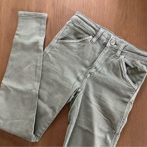 American Eagle Olive Green High-Rise Skinny Jeans